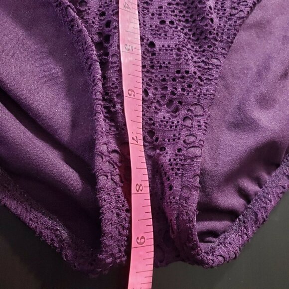 ☀ Mossimo Womens Purple Floral Print Halter 2 Piece - Picture 6 of 9